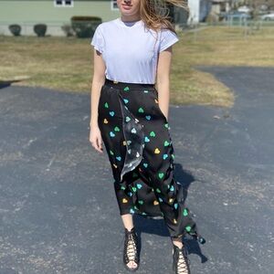 Tucker NYC - Silk The Cascade Heart Print Hi Low Skirt